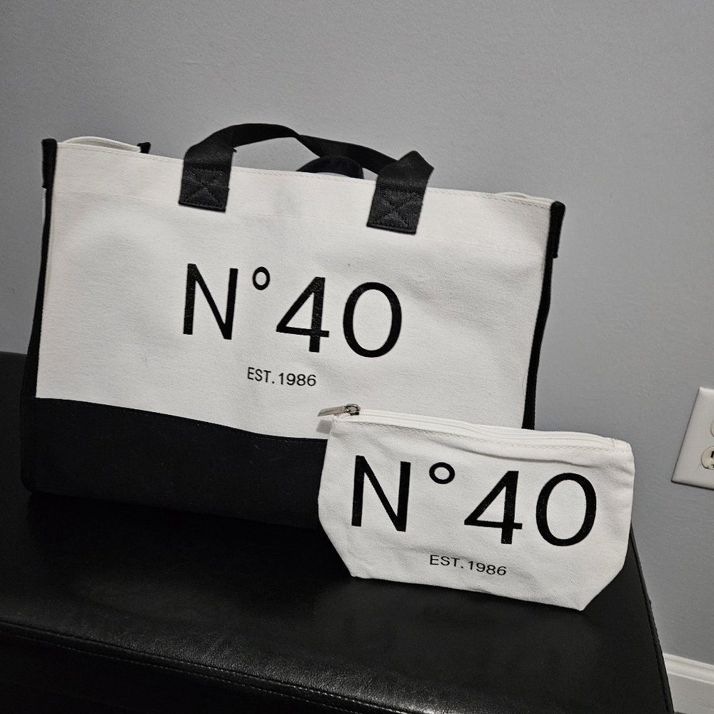 Sale: 40 (EST 1986) Tote Bag and Pouch